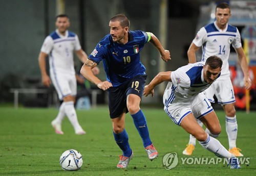 이탈리아 축구, 보스니아에 겨우 무승부…A매치 12연승 불발