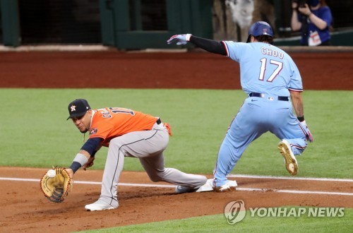 추신수, 2020년 MLB 마지막 타석서 기습 번트 안타