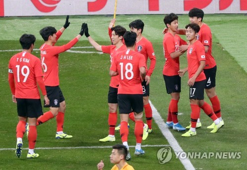 한국 축구 FIFA 랭킹 39위…7개월 만에 한 계단 상승