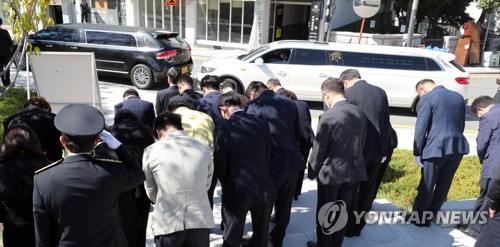"분명 의로운 희생" 춘천 의암호 기간제근로자 '눈물의 영결식'