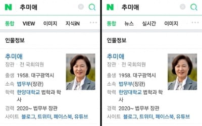 김근식 "네이버 '추미애 검색', 기사뜨자 정상화"