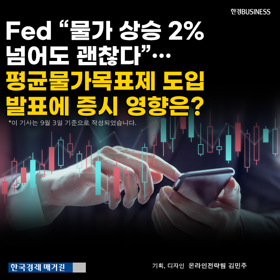 [카드뉴스] Fed “물가 상승 2% 넘어도 괜찮다”…평균물가목표제 도입 발표에 증시 영향은?