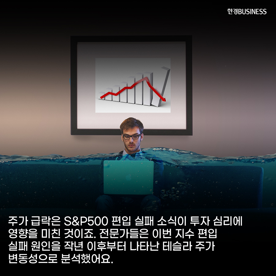 [카드뉴스] 테슬라 S&P500 지수 편입 실패에 주가 하락…기술주 전망은?