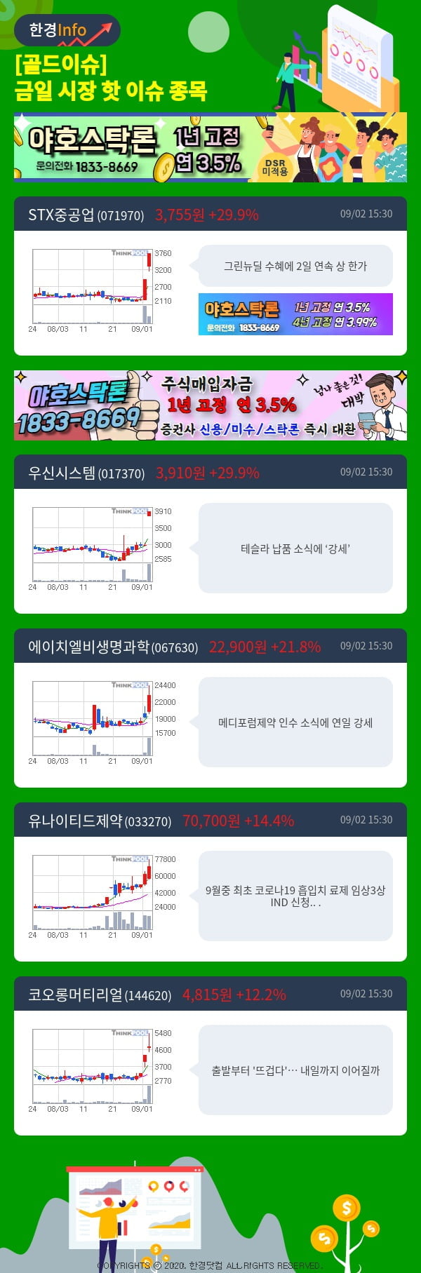 [골드이슈] 금일 시장 핫 이슈 종목