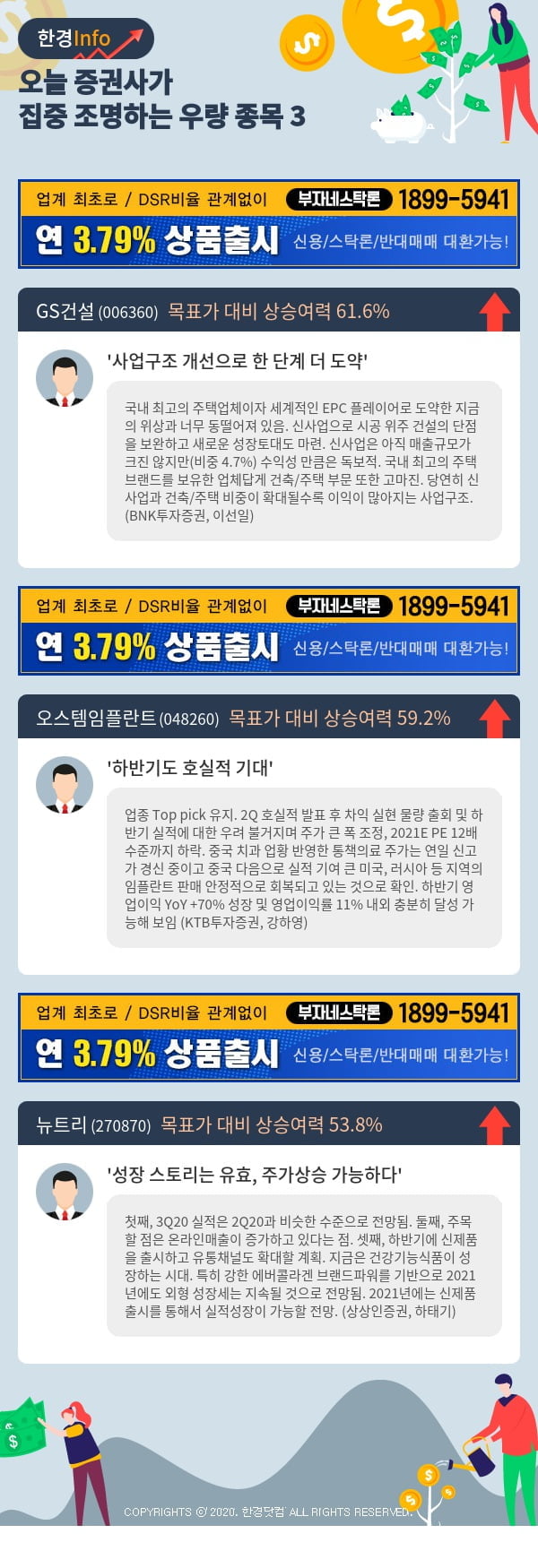 [포커스]오늘 증권사가 집중 조명하는 우량 종목 3