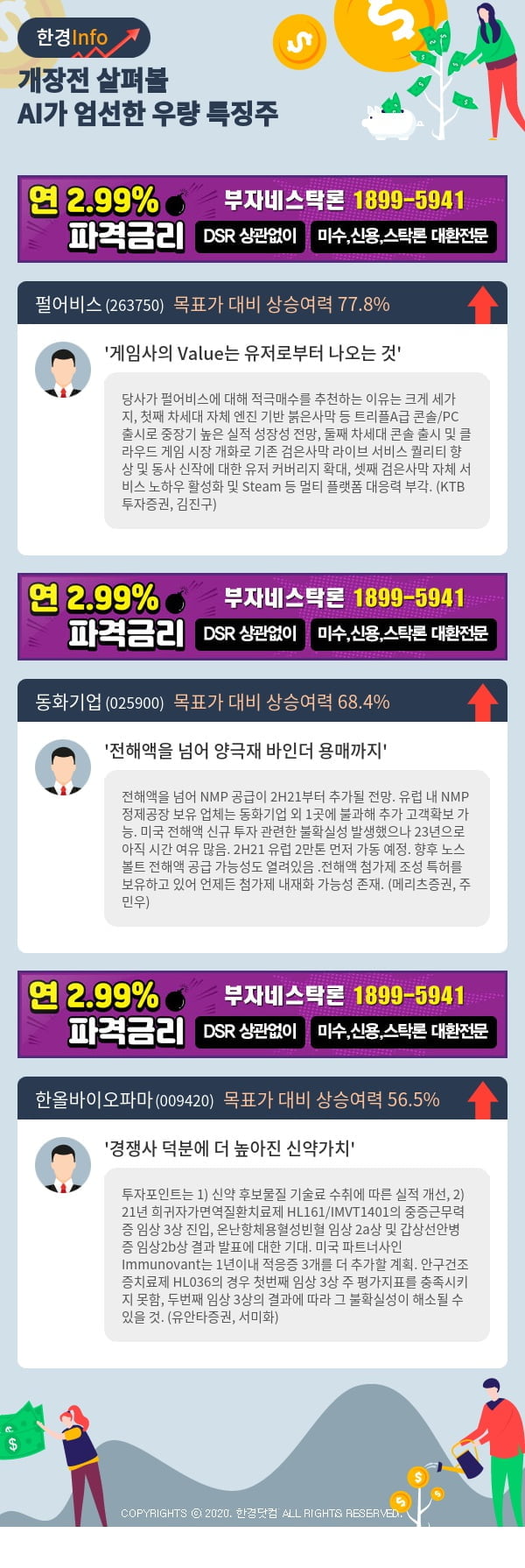 [포커스]개장전 살펴볼 AI가 엄선한 우량 특징주