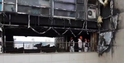 [속보] 경찰 "울산 화재 발화 부위는 3층 테라스"