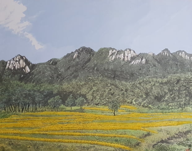 이상표 작가의 '가야산의 초가을', 60X85cm, 2020. 작가 제공