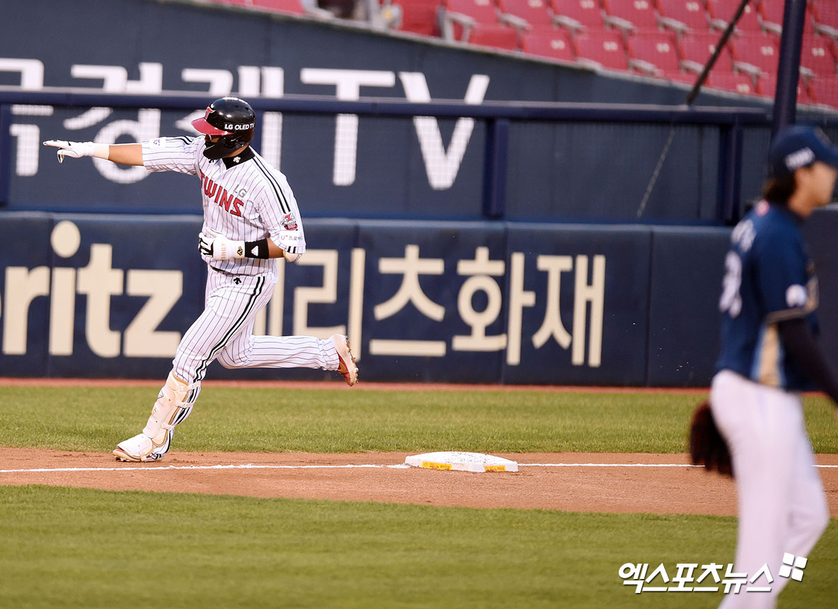 Bang bang!  Chae Eun-sung, who led LG to second place, 3 consecutive hitting home runs [엑's 스토리]