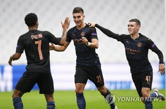 &#39;KDB 선발&#39; 맨시티, 마르세유 원정 3-0 대승... C조 선두