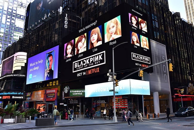 블랙핑크, 뉴욕 타임스퀘어→전 세계 주요 도시 전광판 장식
