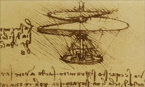 다빈치가 새의 비행 원리를 활용해 고안한 헬리콥터. 전일본공수(ANA)의 로고이기도 하다.
 