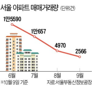 서울 아파트 거래 한달새 '반토막'