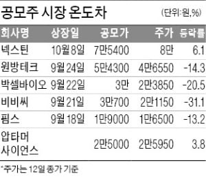 '빅히트 편식' 후유증?…공모주 시장 다시 찬바람