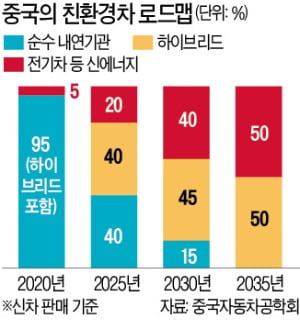 中, 2035년 '내연기관車 퇴출'…글로벌 친환경차 주도권 잡는다