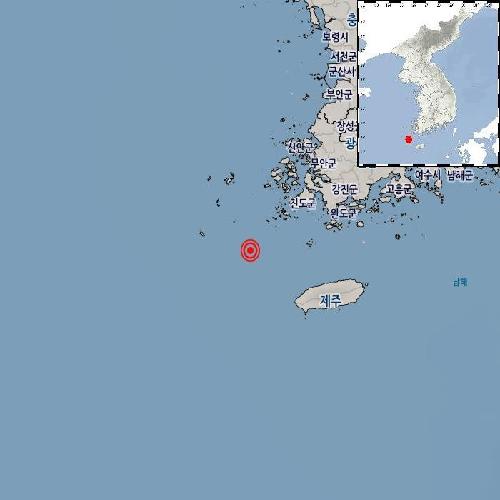 기상청 "전남 진도 남서쪽서 규모 2.5 지진 발생"