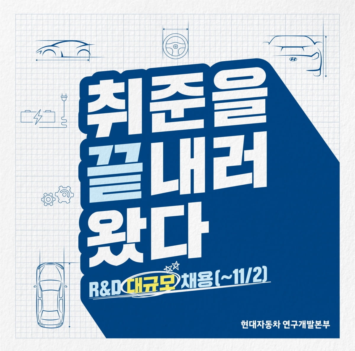 현대차, R&D 인력 대거 채용...11월 2일까지 접수