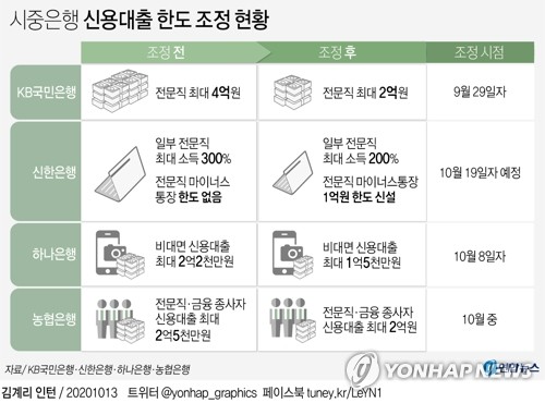 고소득 전문직도 신용대출 '연봉 2배' 이상 받기 어려워졌다(종합2보)