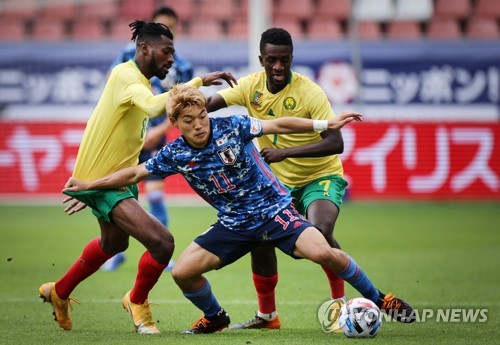 '전원 유럽파' 일본 축구, 올해 첫 A매치서 카메룬과 0-0 무승부