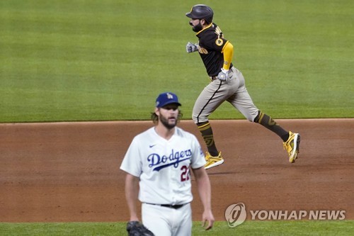 '벨린저 슈퍼캐치' 다저스, NLCS 진출 눈앞…최지만 멀티히트(종합)