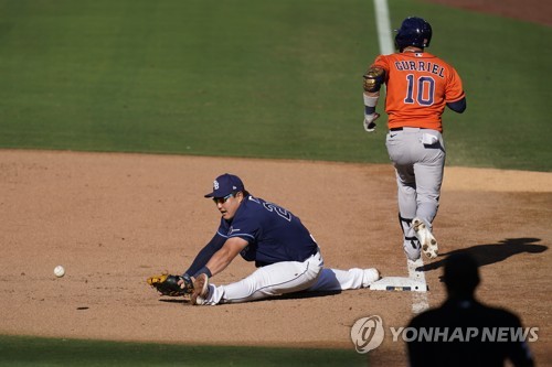 "최지만의 '다리 찢기' 수비, 월드시리즈 흥행 요소"