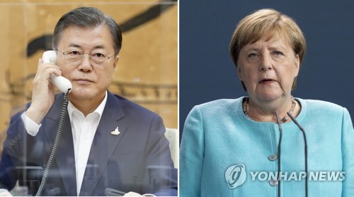 문대통령 "유명희, WTO총장 최적임자"…메르켈 "적임자로 본다"