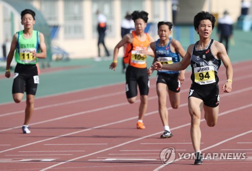 최명진, 한국 남자 초등부 100ｍ 기록 또 경신…11초62