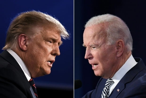 도널드 트럼프(왼쪽) 미국 대통령과 조 바이든 민주당 대선 후보. /연합뉴스