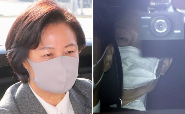 추미애 법무부 장관(왼쪽)이 지난 19일 정부과천청사 내 법무부로 출근하고 있다. 윤석열 검찰총장도 같은 날 서울 서초구 서초동 대검찰청으로 출근하고 있다. /사진=연합뉴스