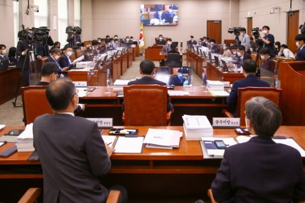 지난 13일 서울 여의도 국회에서 법제사법위원회의 대전·청주·광주·전주·제주 지법 및 지검에 대한 국정감사가 진행되고 있다. /사진=뉴스1