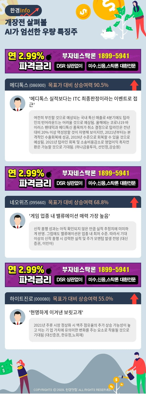 [포커스]개장전 살펴볼 AI가 엄선한 우량 특징주