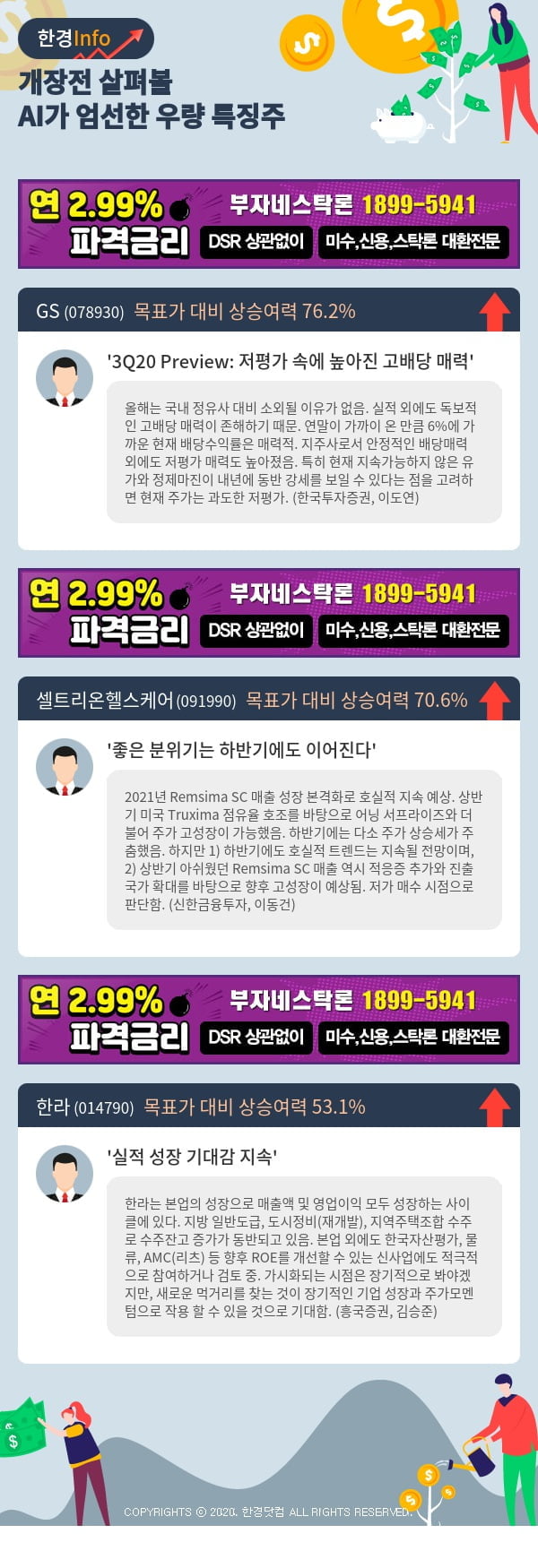 [포커스]개장전 살펴볼 AI가 엄선한 우량 특징주