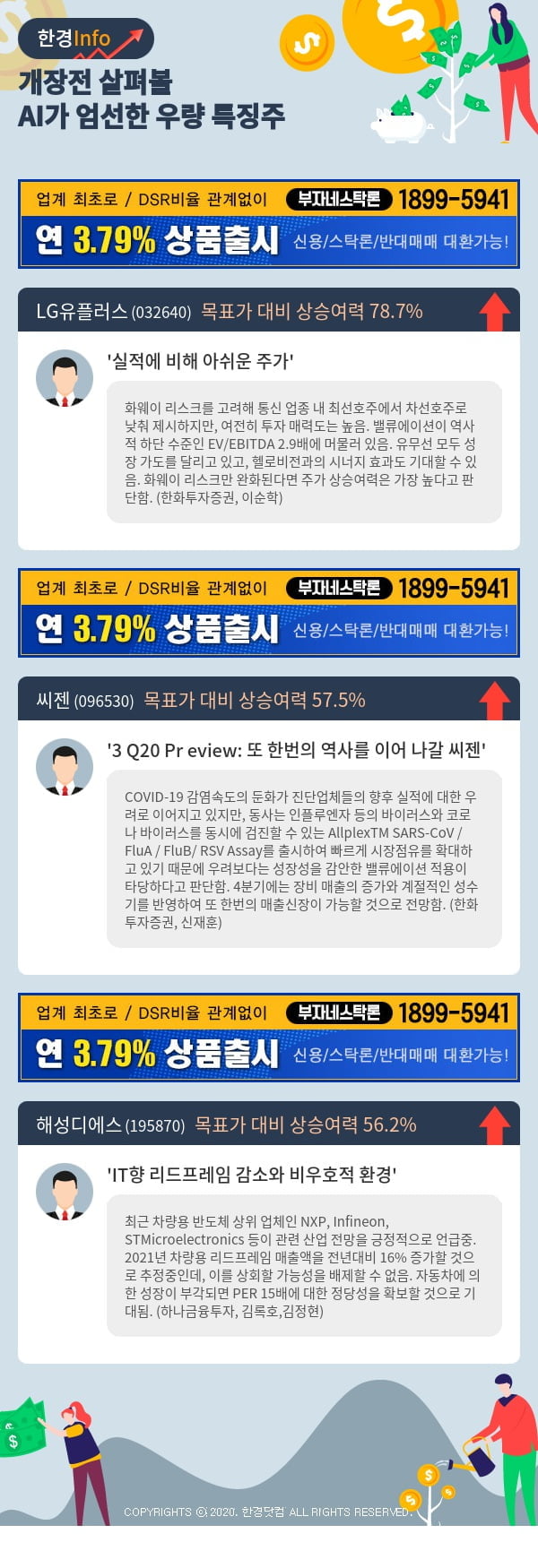 [포커스]개장전 살펴볼 AI가 엄선한 우량 특징주