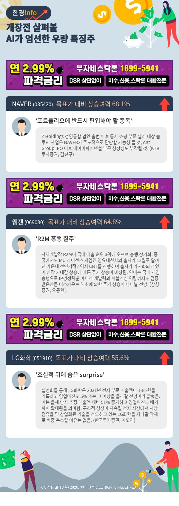 [포커스]개장전 살펴볼 AI가 엄선한 우량 특징주