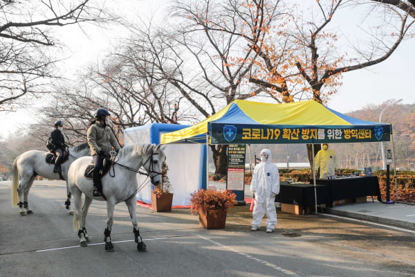 승마대회를 위해 설치된 방역센터. /사진=한국마사회 