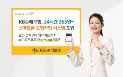 KB손보, 24시간·365일 '스마트폰 보험가입 시스템' 도입