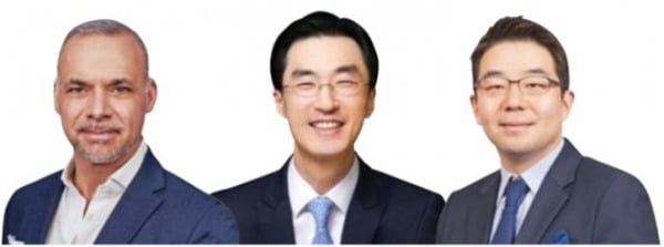 (왼쪽부터) 마이클 뢰머 대표, 진상욱 총괄, 조형진 총괄 