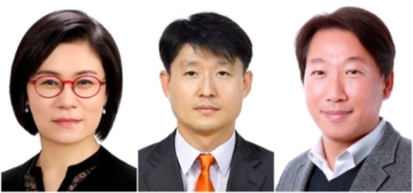 왼쪽부터 김희연, 이진규, 이현우 전무. /사진제공=LG디스플레이
