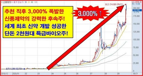 2020년 대미를 장식할 단돈 1천원대 바이오 황제주!