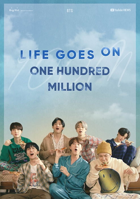 방탄소년단, ‘Life Goes On’ 뮤직비디오 1억뷰 돌파…통산 27번째