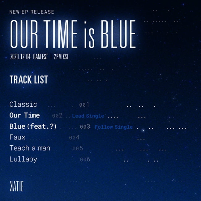 케이티, 새 EP 앨범 `Our Time is Blue` 트랙리스트 공개…타이틀곡은 `Our Time`