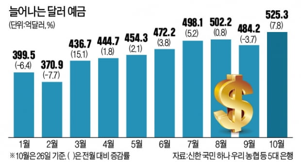 "요동치는 세계 경기에도…달러예금 들고나니 왠지 든든"