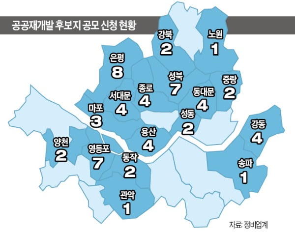 공공재개발 '문전성시'…한남1 등 58곳 신청