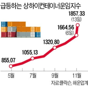 천장 뚫린 컨船 운임…선박 발주 몰려온다