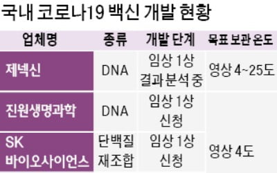 냉동 보관 필요없는 코로나 백신 개발 활발