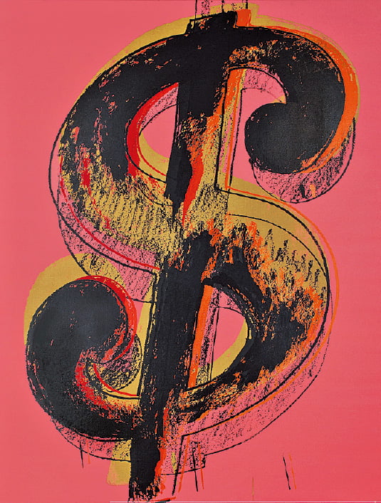 앤디 워홀의 1981년작 ‘Dollar Sign’. 