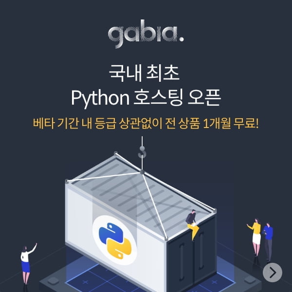 가비아, 국내 최초 Python 호스팅 베타 오픈