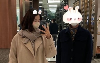 한지혜, ♥검사 남편과 '달달' 데이트…거울 속 비친 얼굴 '훈남 이네'