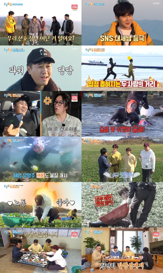 29일 방송된 '1박 2일 4'/ 사진=KBS2 방송 화면