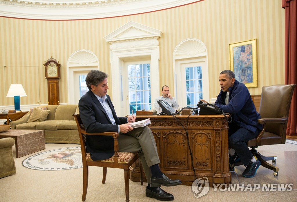 오바마 "국무장관 내정 블링컨, 美리더십 회복 적임자"